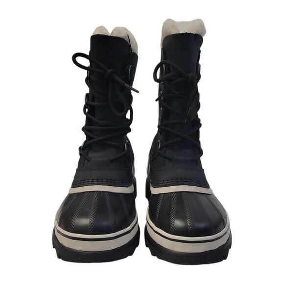 Black/Stone - Sorel Women's Caribou Insulated Lace Up Removable Felt Liner Winte - Picture 1 of 6